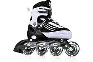 MGYZM Pattini in linea per ragazze, pattini a rotelle per ragazze, pattini in linea per bambini con ruote illuminate, pattini per ragazzi per sport indoor