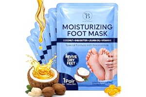 Återfuktande fotmask med kokosnöt - shea jojoba - 6 par | Ritual spa hemma på 30 minuter, återställer mjukhet och flexibilite