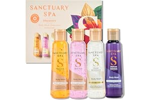 SANCTUARY Spa Discovery Body Wash Collection – Luxury Multi-Scent Shower Gel Set for Women – Pamper & Refresh Bath Gift Set, Ideal for Self Care, Birthday & Christmas