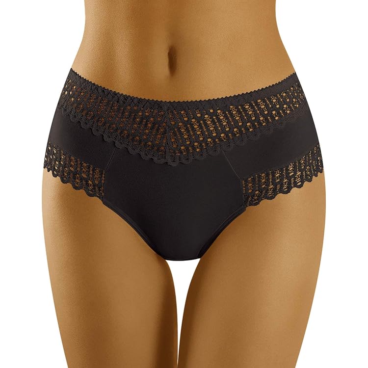 Wolbar Parigamba Donna WB54 – Nero, Taglia XL, Cotone Con Pizzo, Comode E Traspiranti