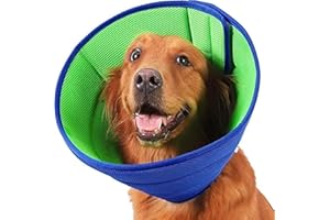 MUSBUS Large Dog Soft Dog Cone Recovery Collars & Cones after Surgery for Medium Large Dogs, Comfy Ecollars to Stop Licking, Adjustable, Dog Ecollars for Recovery