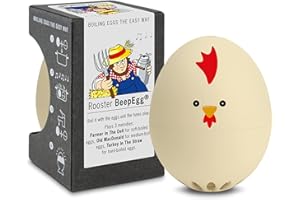 Brainstream Gockel PiepEi A005626 Minuteur à œufs avec 3 mélodies pour 3 Niveaux de dureté