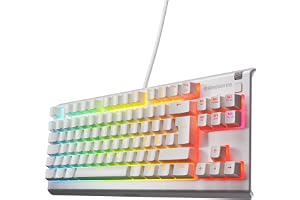 SteelSeries Apex 3 TKL Vit RGB-gamingtangentbord - Tenkeyless kompakt formfaktor - 8-zoners RGB-belysning - Vatten- och dammr