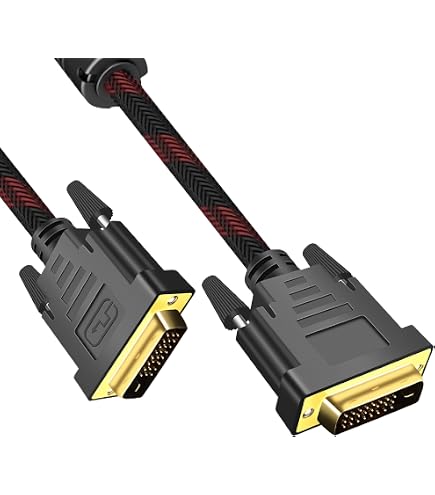 Câble DVI-D Dual Link Mâle-Mâle 2 Mètres - Avec Noyaux Ferrite, Connecteurs Dorés