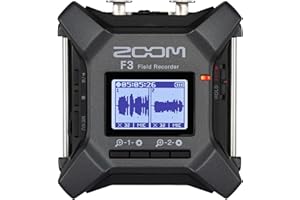 ZOOM F3 Field Recorder – Kompakter 2-Spur-Audiorekorder mit 32-Bit-Float-Aufnahme – Für Podcasts, Interviews, Live-Aufnahmen – Anthrazit