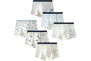 LeQeZe Boxer Bambino Ragazzo Mutande Bambini 6 Pezzi Ragazzi 2-11 Anni