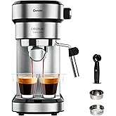 Cecotec Cafetera Express para Espressos y Cappuccinos Cafelizzia 790 Steel Essential. 1350W, Brazo Portafiltros con Doble Sal