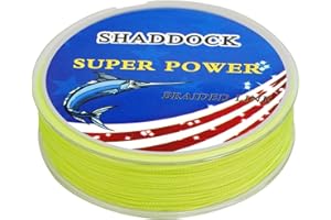 SHADDOCK FISHING Braid Fly Fishing Backing Line 20LB/100M for Saltwater Freshwater Trout Bass Pike Fishing(Yellow)