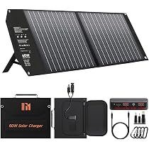 Pannello Solare Portatile MARBERO 21W Pieghevole Con USB QC3.0 E Uscita DC - Caricatore Per Cellulari, Tablet E Centrale Elettrica - Impermeabile IPX4 Per Camper, Trekking, Emergenze