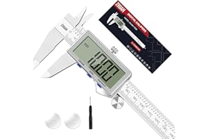 ZHJAN Messschieber Digital, Profi schieblehre, Edelstahl Schieblehre mit 0-150mm/0-6 Zoll LCD Display Bildschirm, IP54 Spritzschutz, Caliper mit Zoll/Bruch/mm Schalter