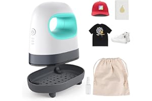 Euakee Mini Prensa de Calor Portátil con 3 Niveles, Máquina de Transferencia Térmica para Camisetas, Gorras, Bolsos y Zapatos, Prensa Termica para Estampado Textil y Manualidades DIY