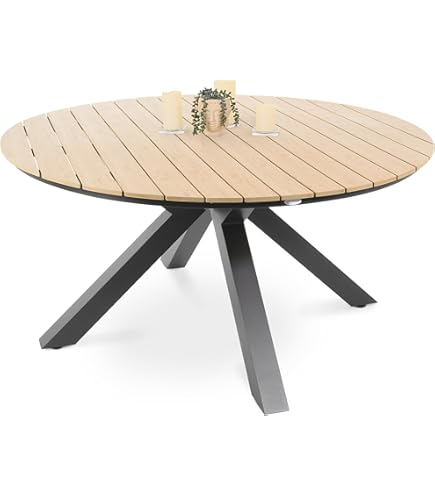 Vente-unique Rundes Esstisch Nolan - Sicherheitsglas 110cm - Verchromter Metallfuß