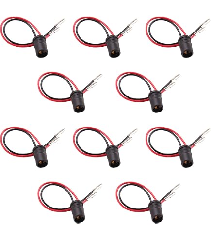 Portalampada Auto BA15S Metallico Per Lampadine Da 5W A 21W - Per Fari, Luci Interne E Cavo