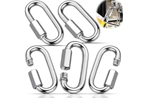 Ziamzra 5 Pièces Maillon Rapide M3 V4A Mousqueton Vis Attache Rapide Ollegamento Rapido Anello Portachiavi per Escursioni Pesca Campeggio e Viaggi