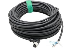 HangTon Profibus Câble de capteur d'actionneur à angle droit M12 5 broches femelle à code A pour automatisation industrielle, réseau d'appareils, CANopen, liaison IO, Profibus 1 m