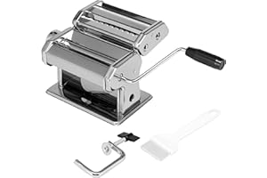 bremermann Máquina de pasta para espaguetis, pasta y lasaña (7 niveles), máquina de pasta, hacedor de pasta (Aceri inox)