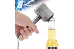 WIKEA Marvel Style Avengers - Apribottiglie a martello di Thor, per bar, decorazione della casa, amanti della Marvel e amanti della birra, regalo finale e Infinity War (argento)