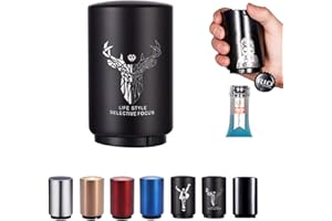 SUOXU Magnetischer Automatischer Flaschenöffner Edelstahl Push up bier Öffner Wein Bier Soda Flaschenöffner Küchenzubehör Magnet Bieröffner Biergeschenke zum Vatertag für Männer