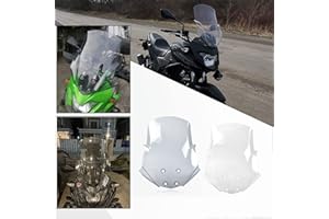 Midimttop Midimttop Motorcycle Front Fairing compatible with ka-wa-sa-ki ve-rsys X-300 X300 Ve-rsys Accessories 2016 2017 2018 2019 2020 2021 Windscreen Windshield Visor Flyscreen (Light Smoke)