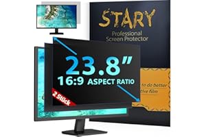 ‎STARY STARY 2 Stück Computer Bildschirm Blickschutzfilter für 23,8 Zoll Monitor 16:9 Seitenverhältnis, Anti-Blaulicht Blendschutz Displayschutz, 23,8 zoll Sichtschutzfolie Abnehmbare Privacy Screen Filter