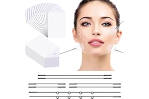 CUZZYDUNJYNN Face Lift Tape 60 Pezzi,tiranti viso lifting,cerotti lifting viso tiranti,face tape viso lifting,nastro di sollevamento istantaneo del viso e del collo, toppe della grinza per pelle cascante