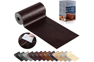 YAFLC Cuero Adhesivo Parches Marrón Oscuro Claro, 10x160cm ReparacióN De Cuero Parches, Parches de Cuero Adhesivos Polipiel Adhesiva para Sofá, Asiento de Coche, Muebles, Chaquetas