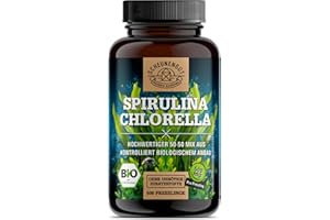 ‎SCHEUNENGUT Spirulina Chlorella Tabletten -BIO- 6000mg je Tagesdosis I WICHTIG: 100% zertifzierte Bio-Ware I 500 Chlorella Spirulina Presslinge aus kontrolliert biologischem Anbau I Vegan - DE - Scheunengut®