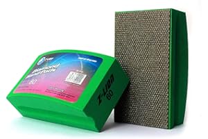 Z-lion Electroplated Diamond Polishing Hand Pads Grit 60 Arc Shape Back for Glass Stone Granite Marble