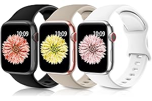 Higgs 3 sztuki paski kompatybilne z paskiem Apple Watch 41mm 40mm 38mm 42mm 44mm 45mm Ultra 49mm Kobieta i Mężczyzna, miękka silikonowa bransoletka sportowa do iWatch Series 8 7 SE 6 5 4 3 2 1