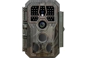 GardePro E5 Câmaras de Caça 32MP 1296P H.264 Vidéo, Camara Fototrampeo con Alcance de Visión Nocturna de 30m y 0,1s Tiempo de Activación, LED IR de 940nm No-Glow, IP66