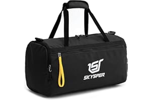 SKYSPER Sac de Sport, 30L Sac de Gym avec Séparation Sec et Humide Sac de Voyage Homme Femme Rugby Piscine Gym Fitness