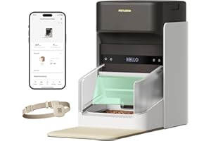 PETLIBRO RFID Comedero Gato Automatico, 5G Wi-Fi Alimentador para Mascotas, Alimentador Automático para Gatos, con Sensor de Etiqueta de Cuello, con aplicación 1-10 Comidas, 3 litros