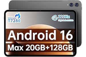 TECLAST Tablet 13.4 Inch, T65 Android 16 Tablet, 20GB RAM 128GB ROM(TF 1TB), 8000mAh, 2.4G/5G WiFi,1920x1200 IPS, Quad-Core Large Tablets, 5+13MP, BT5.0 - Metal