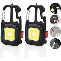 flintronic 4 Pezzi Mini Torcia Portachiavi, Mini Torcia Led, Torcie Tascabile Per Bambini, 12 Lumen Quadrata Portachiavi Torce Luce per Attività All'aperto, Campeggio, Escursionismo