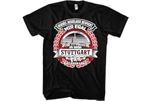 UGLYSHIRT87 EIN Leben lang Stuttgart Herren T-Shirt | Stadt - Stuttgart Skyline - Fussball - Sport - Stuttgart Shirt - Ultras