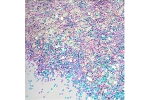 BAY-BAY Iridescent White Chunky Glitter 10g 50g 100g Holographic 1mm Resin Craft Cosmetic Nail for Art Body AB Sparkly Shimmer Festival Beauty Christmas Face Paint Sequin Cards Winter Wonderland (10G)