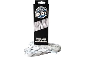 AAA Hockey Pro Waxed Hockey Laces (White - Classic, 84" / JR 3.5 - SR 5)