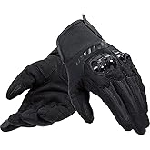 Dainese - Mig 3 Air Tex Gloves, Guanti Moto Estivi in Pelle da Uomo, con Sensore Touchscreen, Palmo Rinforzato e Protezioni N
