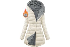 Yuson Girl Abrigo Parka Mujer Largo con Capucha Invierno Forro Polar Sherpa Chaqueta para Mujer Gruesa Abrigos de Piel Cremallera Cálido Jacket Resistente Agua Coat con Bolsillos
