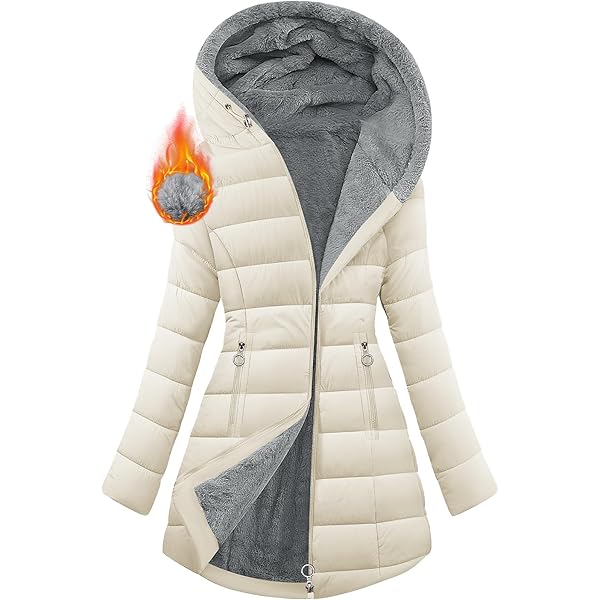 Fee Longue Veste À Capuche Anteau Parka Doudoune Chaud Blouson