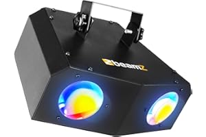 BeamZ Nomia LED Moonflower Disco Licht, DJ Lichtanlage, Lichtorgel, DMX, Discolicht Partylicht, Party Lichter musikgesteuert, für Clubs Bars und Bühnen, Schwarz