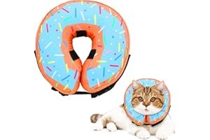 TMEOIIPY Dog Cone Collar for Small Medium Large Dogs and Cats,Inflatable Dog Collars for After Surgery, Adjustable Soft Dog Cone Protective Elizabethan Collar Pet Collar to Stop Licking - S