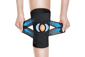 Tangsoo Kniebandage Männer Damen,Kniestütze meniskus mit patella Gel Pads & Seitenstabilisatoren Kniebandage Sport für ACL MCL Arthritis Verletzungen Wiederherstellung (Schwarz,M)