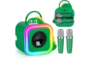 POPTREND Mini Karaoke Machine for Kids Adults, Wireless Karaoke Microphone Portable Bluetooth Speaker Player Gifts Toys for Girls 4, 5, 6, 7, 8, 9,10+Year Old Birthday Home Party (Green)