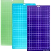 QWORK&reg; 3 Pieces Cutting Mat 12" x 24", Light, Standard &amp; Strong Grip Replacement Cutting Mat, Compatible with Cricut Maker/Ex