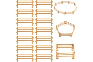 ZDNT 80 Stücke Pferdezaun Spielzeug,Pferd Corral Fechten Zubehör Spielzeug,Koppel Spielzeug,Mini Pferd Corral Zaun,Kunststoff Zaun Spielzeug,Playmobil Zaun,Micro Landschaft Deko (80)