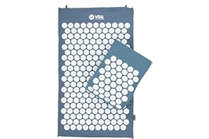 ‎BODHI Bodhi VITAL Akupressurmatten-Set | Massagematte & Kissen inkl. Tasche | Nadelkissen zur Selbstmassage | Entspannungsmatte gegen Nacken und Rückenschmerzen | Fakirmatte für zu Hause | blau