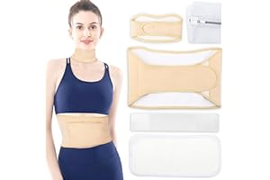 MRLI Organische Rizinusöl-Packung: Rizinusöl-Packung-Set für Leberentgiftung, Schilddrüse, Verstopfung - Wiederverwendbare Baumwollflanell-Kompressen für Magen, Taille, Hals, 5er-Pack