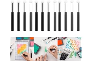 OTCRAFT 12Pcs/Set Sponge Applicators, Mini Paper Sponges Mushroom Heads Pouncers for Card Making, Ink Blending Brushes Background Blender Paintbrush Art Blending Tool Card Making Stamp InkBlending