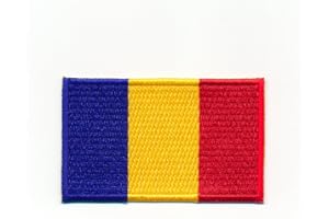 hegibaer Écusson thermocollant 1051 A - Roumanie Bucarest România Drapeau - 40 x 25 mm